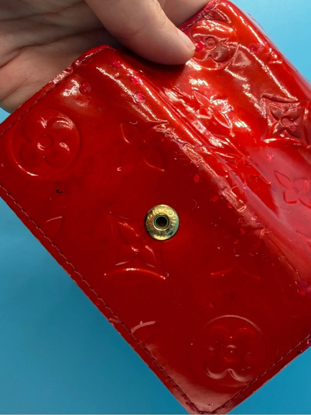 Louis Vuitton LV Gucci Project Wallet Bundle Flaws Monogram Vernis Red Key
